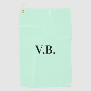 Simple solid colour add name text monogram  golf towel