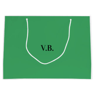 Simple solid colour add name text monogram  large gift bag