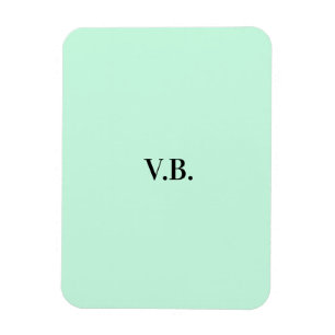 Simple solid colour add name text monogram  magnet