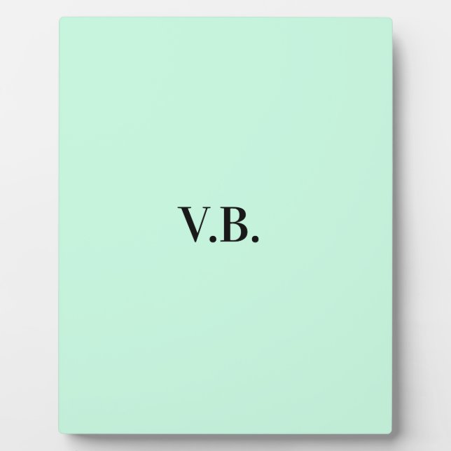 Simple solid colour add name text monogram plaque (Front)