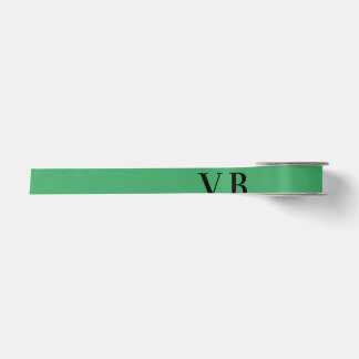 Simple solid colour add name text monogram  satin ribbon