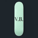 Simple solid colour add name text monogram   skateboard<br><div class="desc">Customise template design</div>
