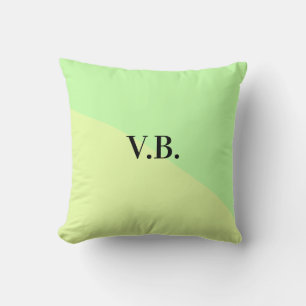 Simple solid colour add name text monogram yellow  cushion