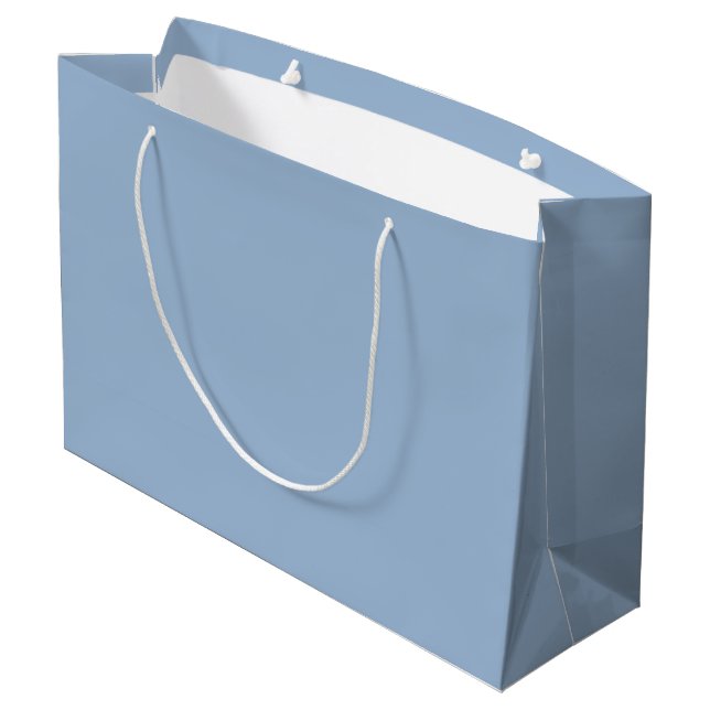 Simple Solid Colour Baby Blue Large Gift Bag (Back Angled)