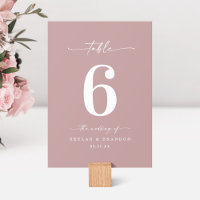 Simple Solid Colour Dusty Mauve Pink Wedding