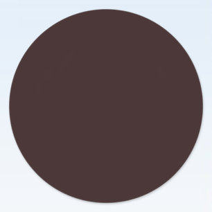 Simple Solid Colour of Dark Brown Classic Round Sticker