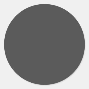 Simple Solid Colour of Dark Grey Classic Round Sticker