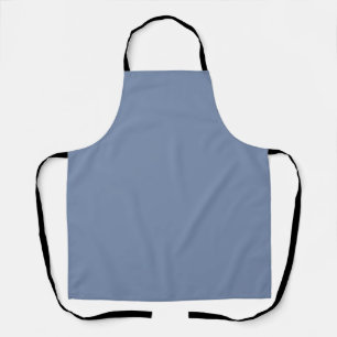 Simple solid colour plain slate blue apron