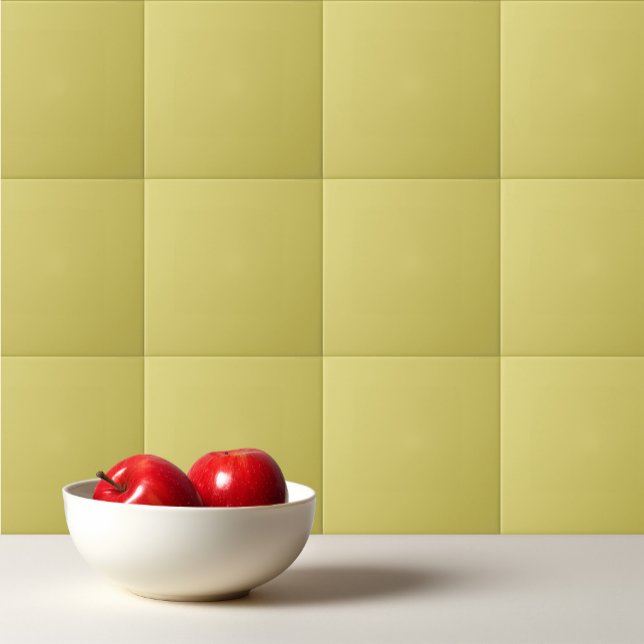 Simple solid colour plain Yellow Acacia Ceramic Tile (Creator Uploaded)