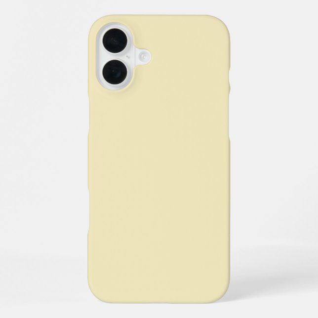 Simple Solid Light Yellow iPhone Case (Back)