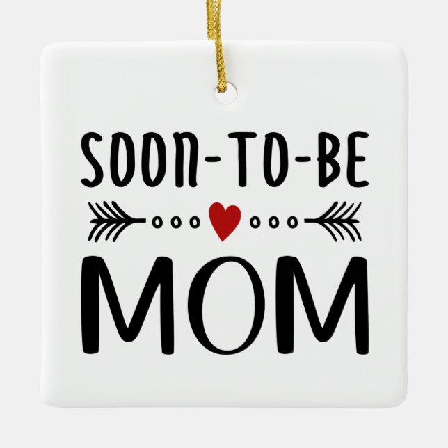 Simple Soon-to-be Mum Mother's Day | Ornament (Front)