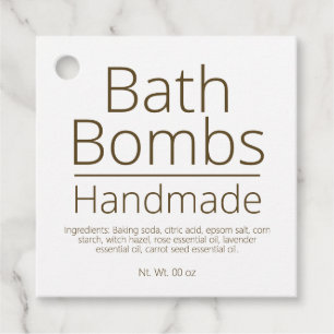 Simple Sophisticated Bath Bomb Business Hobby Favour Tags
