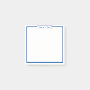 Simple sophisticated lines personalised custom post-it notes