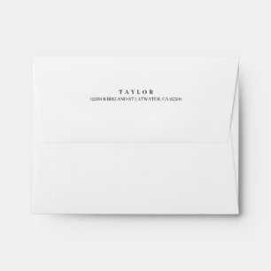 Simple Sophisticated Return Address White Envelope