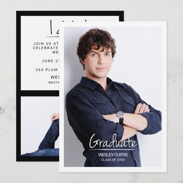 Simple Sophistication, Graduation Announcements (Front/Back)