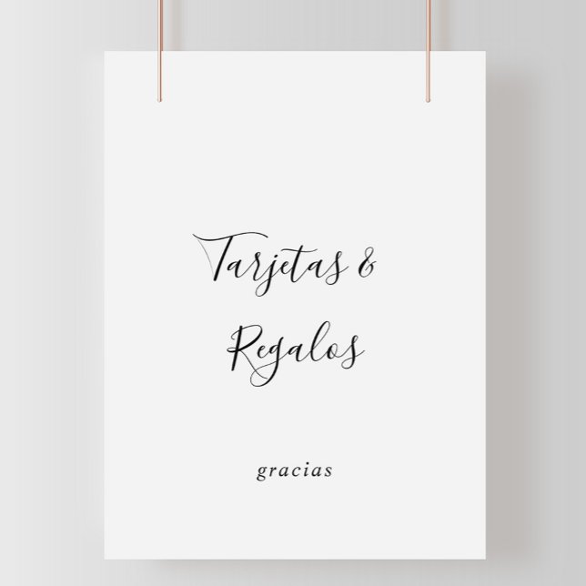 Simple Spanish Tarjetas and Regalos Sign (Creator Uploaded)