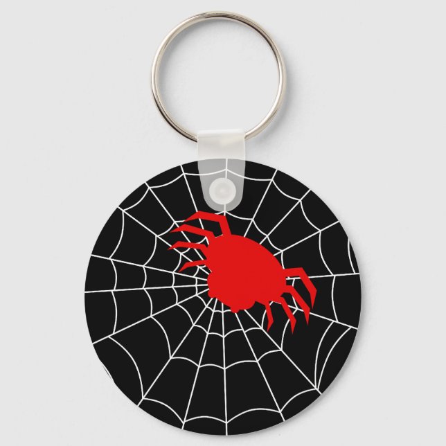 Simple Spider in a Web Keychain (Front)
