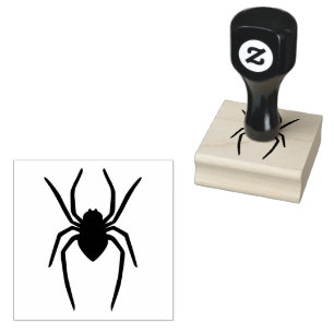 Simple Spider Insect Bug Silhouette Shape Rubber Stamp