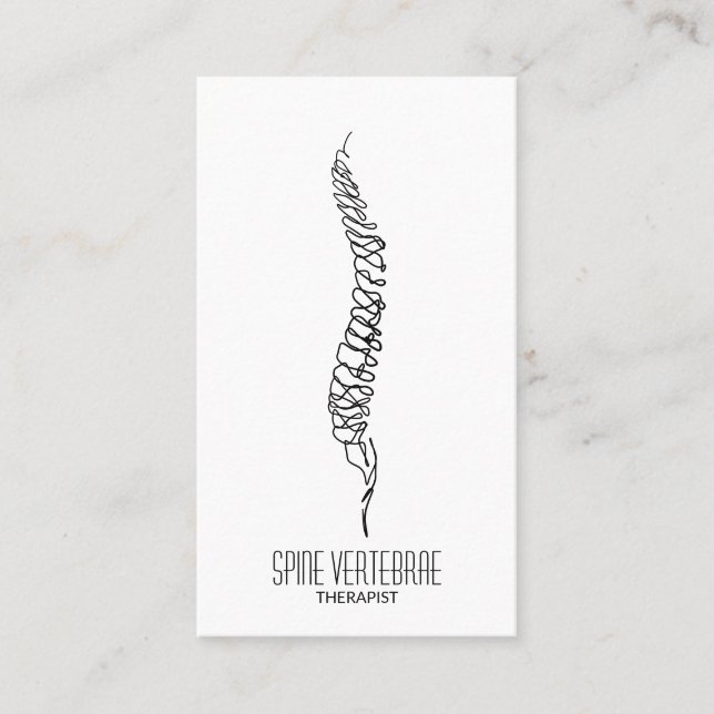 simple Spine vertebrae orthopaedic doctor Business Card (Front)