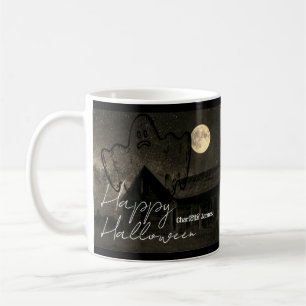Simple Spooky dark Family Happy Halloween Coffee Mug