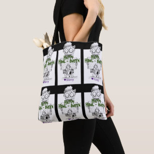 Simple Spooky Halloween Family Happy Howl-oween Tote Bag