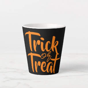 Simple Spooky Trick or Treat Halloween Family Latte Mug