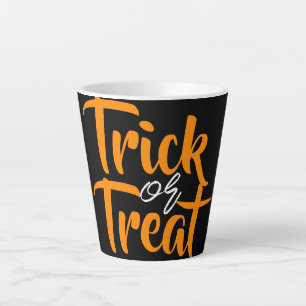 Simple Spooky Trick or Treat Halloween Family Latte Mug