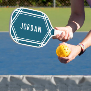 Simple Sporty Stripes Name Your Colour Right Hande Pickleball Paddle