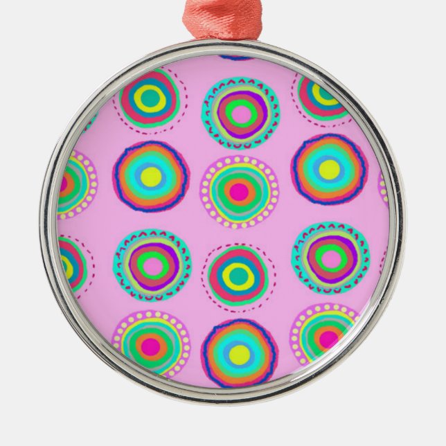 Simple Spots Metal Ornament (Front)