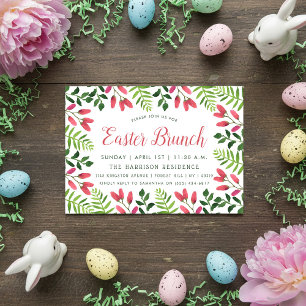 Simple Spring Blossom Easter Brunch Invitation