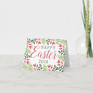 Simple Spring Blossom Happy Easter Holiday Card