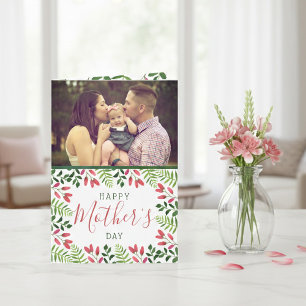 Simple Spring Blossom Photo Mother's Day Card