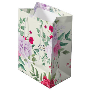 simple spring elegant floral medium gift bag