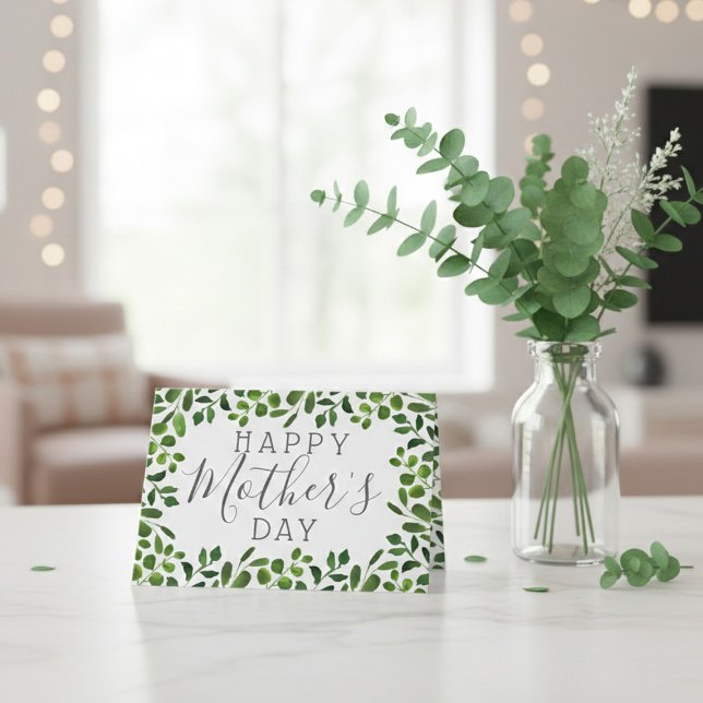 Simple Spring Foliage Happy Mother's Day Card (Creator Uploaded)