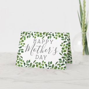 Simple Spring Foliage Happy Mother's Day Card