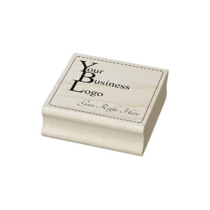 Simple Square Black Ink Business Logo Modern Rubber Stamp