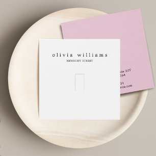 Simple Square Pink Ring Jewellery Display Card
