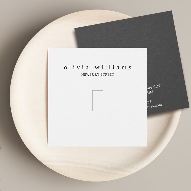 Simple Square White Ring Display Card (Simple Square White Ring Jewelry Display Card)