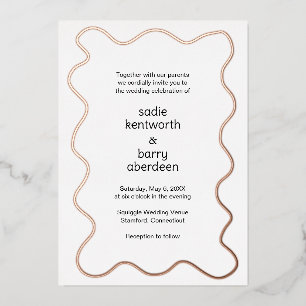 Simple Squiggle Frame Modern Wedding