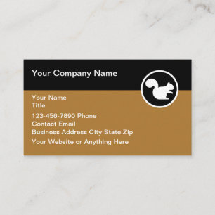 Simple Squirrel Logo Animal Nature Theme Business Card