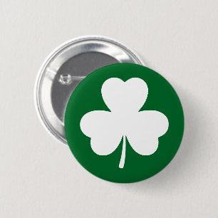 Simple St Patrick's Day Lucky Shamrock Clover 6 Cm Round Badge
