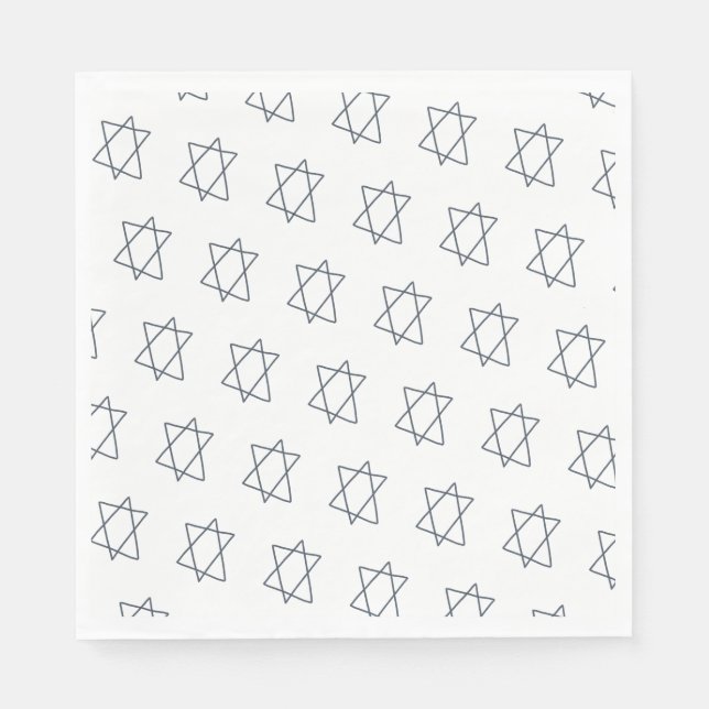 Simple Star of David B'nai Bat Bar Mitzvah Jewish  Napkin (Front)