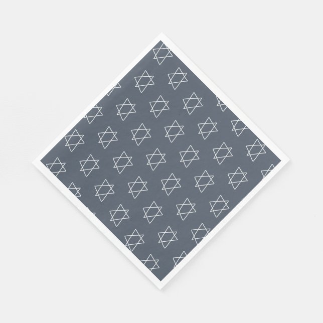 Simple Star of David B'nai Bat Bar Mitzvah Jewish  Napkin (Corner)