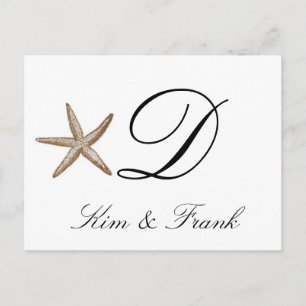 Simple starfish postcard
