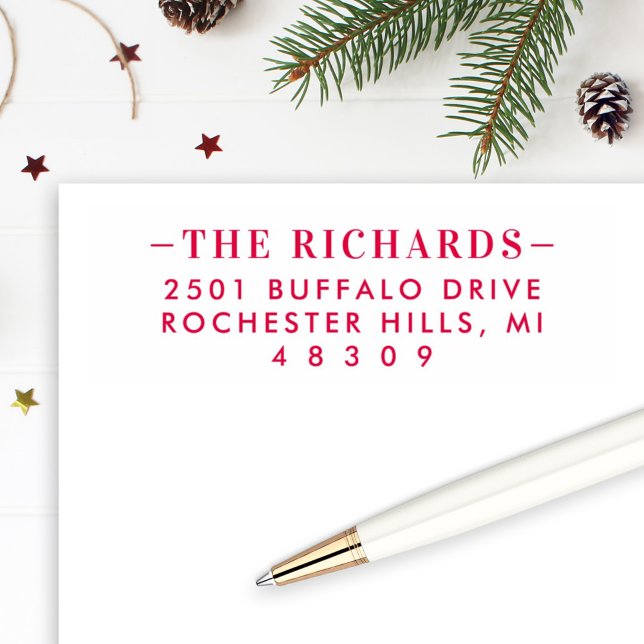 Simple Statement Elegant Return Address Self-inking Stamp (Creator Uploaded)