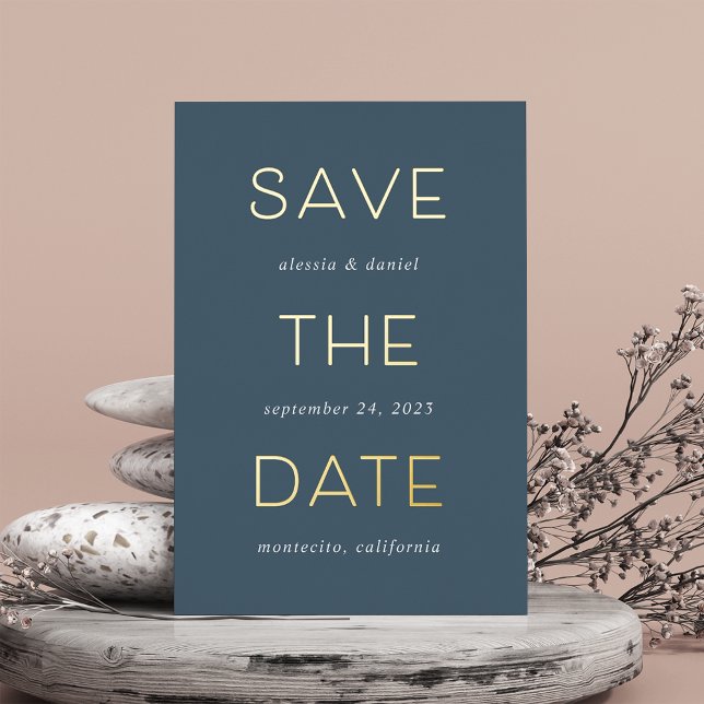 Simple Statement | Foil Save the Date Card (Creator Uploaded)