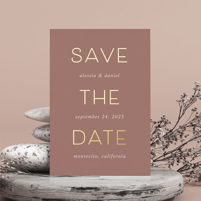 Simple Statement | Foil Save the Date Card (Creator Uploaded)