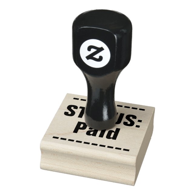 Simple "STATUS: Paid" Rubber Stamp (Stamp)