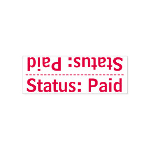 Simple "Status: Paid" Rubber Stamp