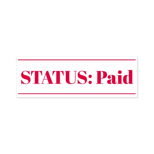 Simple "STATUS: Paid" Rubber Stamp (Design)